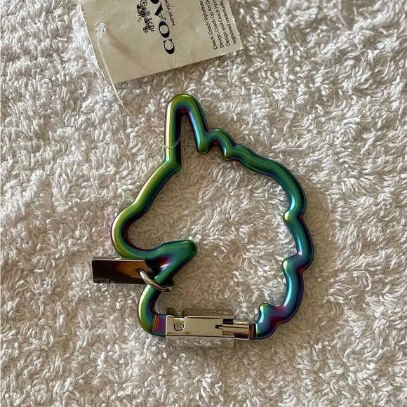 BNWT Coach Iridescent Unicorn Carabiner - Picture 5 of 6